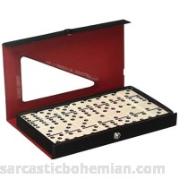 D6 Standard Dominoes Ivory with White Pips B00OAB8R7S